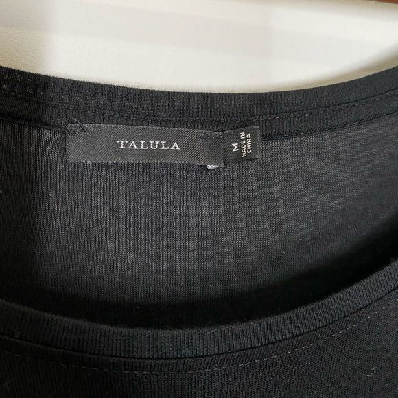 Aritzia Talula Black Short Sleeve Dress Sz M - Picture 2 of 7